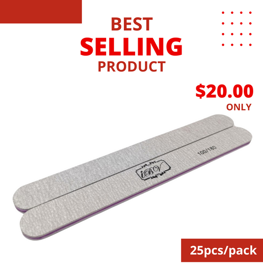 Nail File 100/180 (THICK) 25pcs/pack