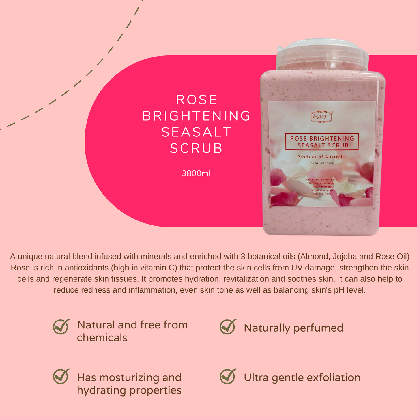 ROSE BRIGHTENING MOISTURISING CREAM SCRUB