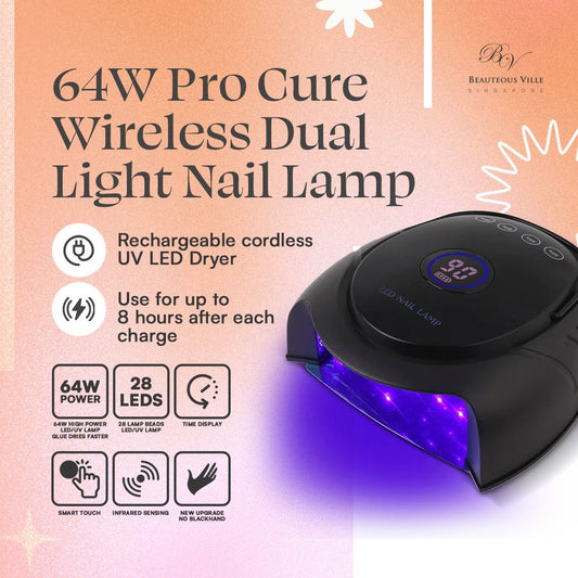 64W Pro Cure Wireless Dual Light Nail Lamp