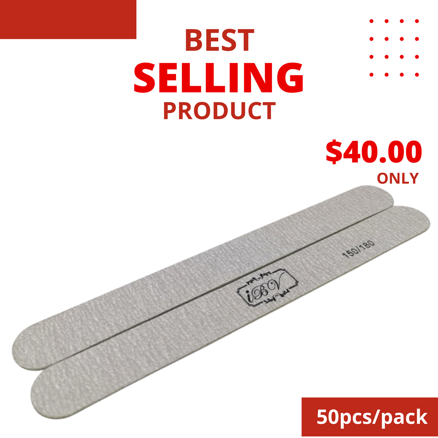 Nail File 150/180 (THIN) 50pcs/pack